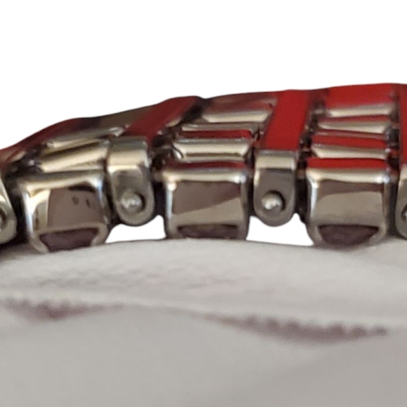 D & G Dolce and Gabbana Silver Stainless & Pink Swarovski Crystal Watch - Picture 10 of 11